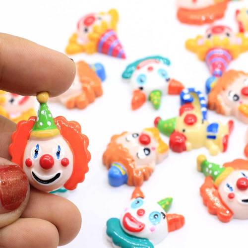 Αστείο Clown man Cute Resin Cabochon Flatback Beads For Toy Craft Ornaments Beads Desk Phone Phone Charms