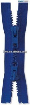 Nylon/metal/plastic reverse zipper