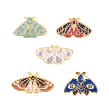 Customizable New Hot Selling Insects Brooches: Butterfly & Moth Pin Badges