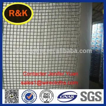 Wrapped edge Galvanized Crimped Wire Mesh Woven screen