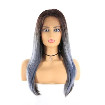 Synthetic Lace Front Wigs For Black Women Straight Ombre Color Free Part Wig Glueless Heat Resistant Fiber Wigs