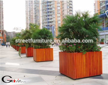 Solid wood planter box modern outdoor planter