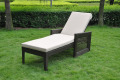 Sun Lounger Wicker Double Sunbed with Canopy
