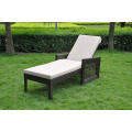 Sun Lounger Wicker Double Sunbed na may Canopy