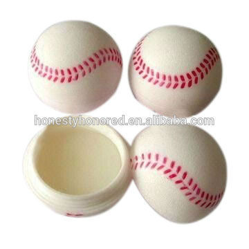 2014 New Style Baseball Shaped Lip Balm Case