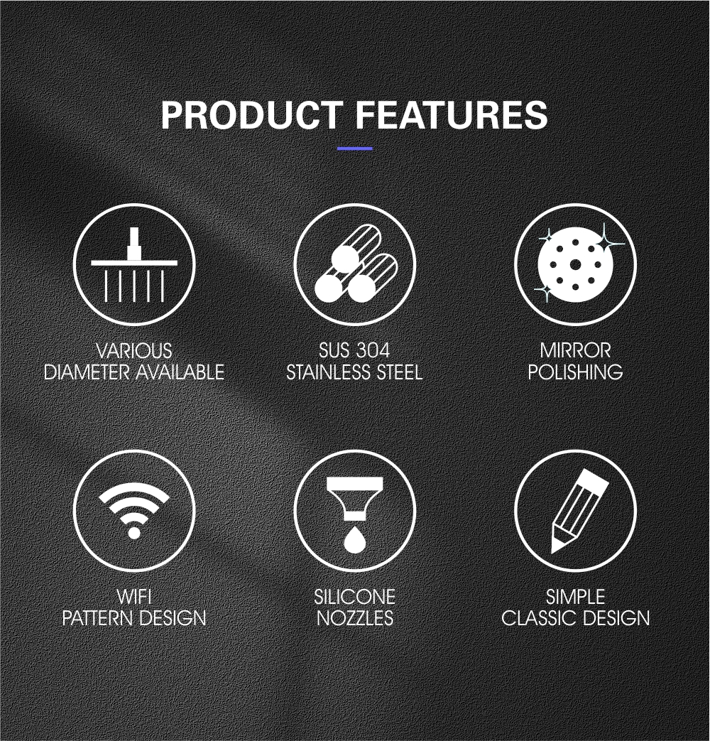 Wifi Design Square Shower Head4