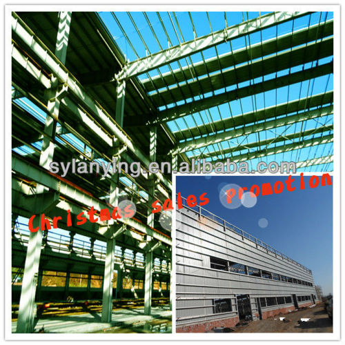 Light steel structure frame for factory/garage/workshop building from fabricated factory