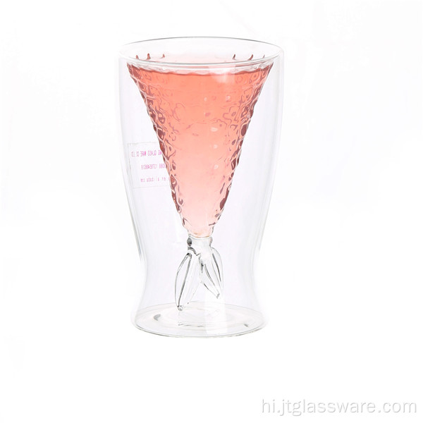 फिश शेप रेड वाइन ग्लास कप