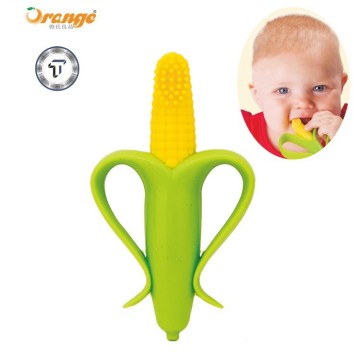 silicone corn toothbruth, Teether Beads ; Butterfly Rattle ; Bright Starts Teether Beads ; Bright Starts License To Drool