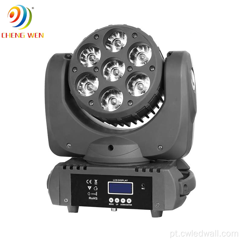 Bee Eye Beam 7pcs*10W RGBW 4 em 1 Cabeça em movimento