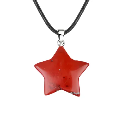 Red Jasper 30mm Star Pendant Pendant Keychain