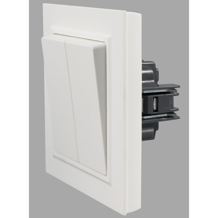 Sakelar dinding 2 geng standar Eropa klasik