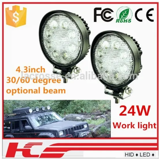 Waterproof 9~32v High Lumen Led Work Light 24w Offroad Led Spotlight Wholesale Led Worklight