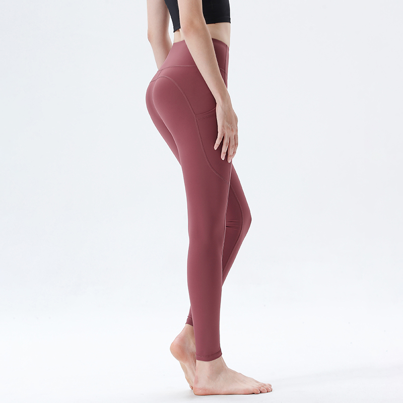 လက်ကားလေ့ကျင့်ခန်း Side Pockets Fitness Tights Yoga Wear