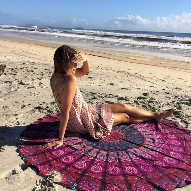 turkish round beach towel