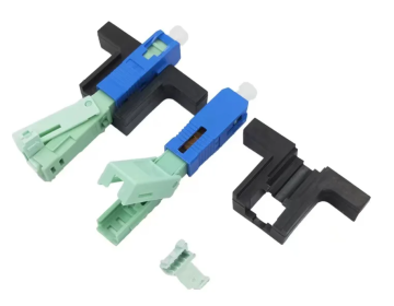 T-Click Fiber Optic Fast Connector - Wedge Screw Type SC/APC UPC