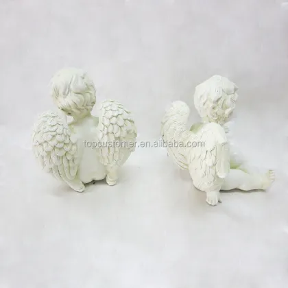 Romantic Polyresin Guardian Angel Figurine