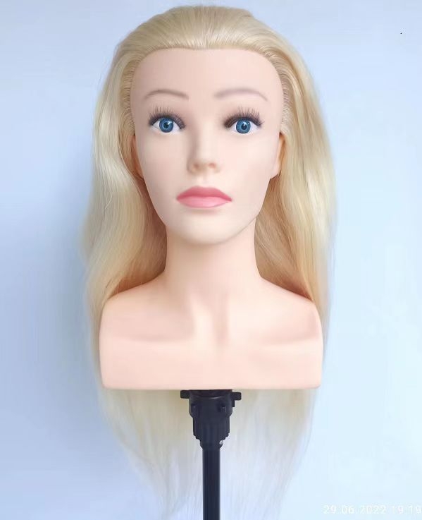 hairdressing head real hair