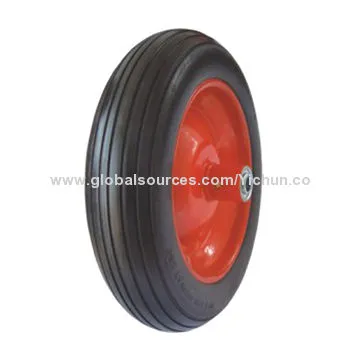 PU wheelbarrow wheels, 3.25-8, popularly used for wheelbarrows