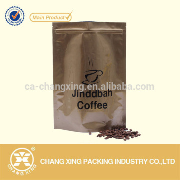 Quad Seal Flat Block Bottom Coffee Bag With Valve Foil Ziplock Coffee Pouch