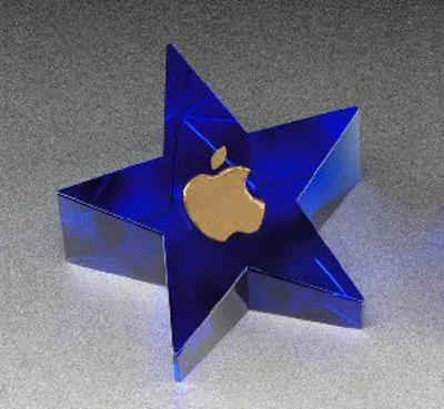 crystal glass star paperweight