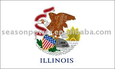 New 3x5 Illinois American state polyester flags