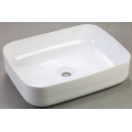 Rectangular ceramic luxury bathroom sink white art basin