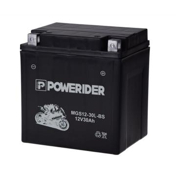 MGS12-30L-BS 12V 30AH มอเตอร์ไซค์แบตเตอรี่ประสิทธิภาพสูง