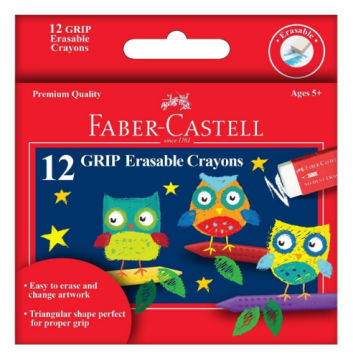 12 colors non-toxic Erasable Crayons