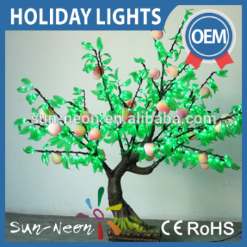Ornamental Artificial Bonsai Plant Plastic Tree Decoration Fruit Trees Fake Artificial Peach Tree