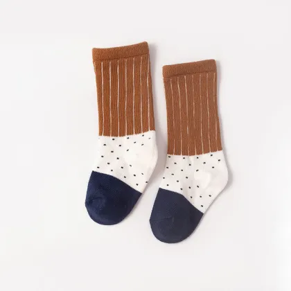 Color blocked baby long socks