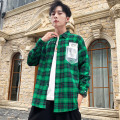 Men's casual plaid shirt