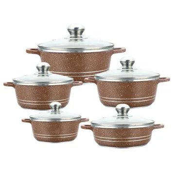 Affordable Die Cast Aluminium Non-Stick 10 Piece Traditional Cookware Set