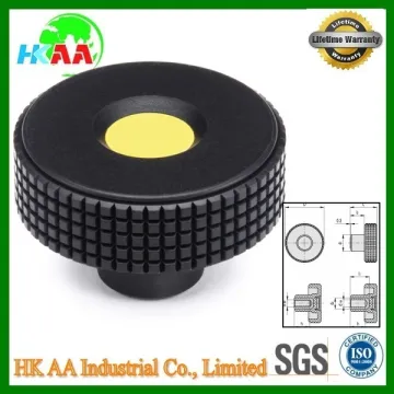 Custom Knurled knob with brass boss, plain or threaded blind hole