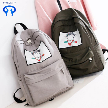 New style white horse college student's school bag