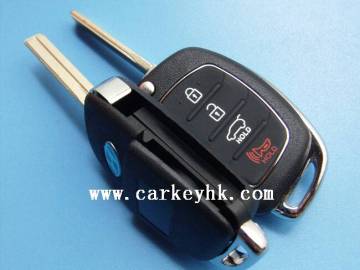Good quality Hyunday 3+1 button remote key shell blank. car key