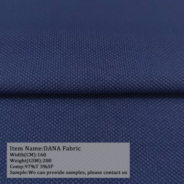 Wholesale Custom Color 280GSM Knitted Polyester DANA Fabric for Men and Women