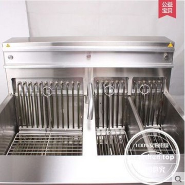 Shentop commercial fast food restaurant equipment STPP-H9CF KFC 3 tank deep fryer oil filter machine electric industrial fryer