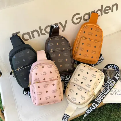 Custom imitation leather backpack small handbag purse