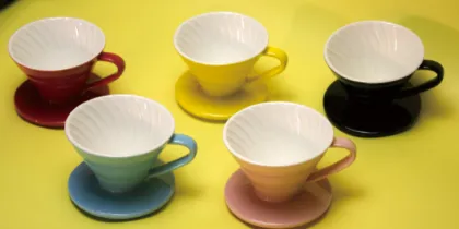 Pour over v60 filter cup coffee ceramic dripper