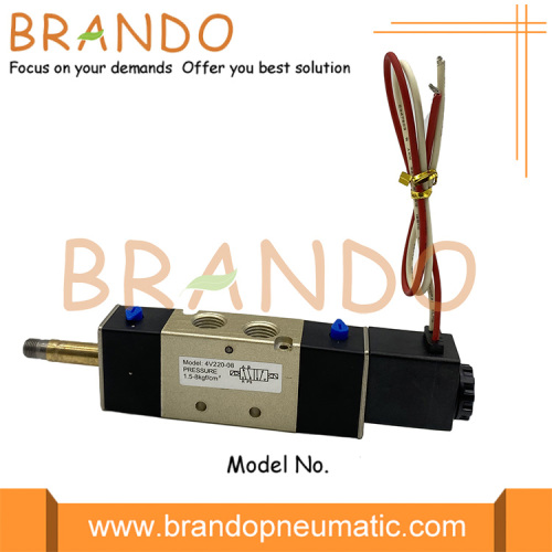 4V220-08 Válvula solenoide neumática de cables voladores de 5/2 vías