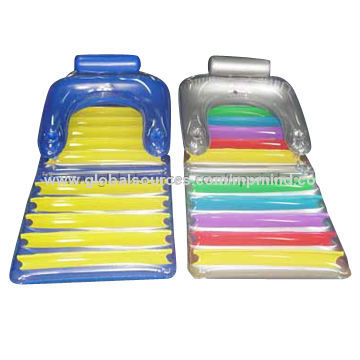 Inflatable Folding Lounge Chair, Made of PVC, Customized Color and Size are Accepted