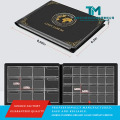 Álbum de moedas de couro preto luxuoso para colecionadores exigentes