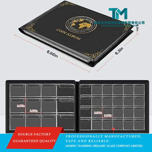 Álbum de moedas de couro preto luxuoso para colecionadores exigentes