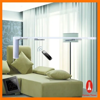 Curtain Times blackout curtain grey curtains with electric control system