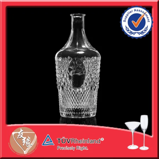 Wholesale Round Crystal Glass 2 Liter Wine Bottle