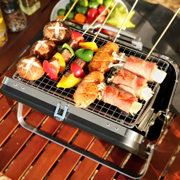OEM ODM Portable Outdoor Stainless Steel BBQ Grill Indoor Charcoal Foldable Barbecue  BBQ Grills outdoor
