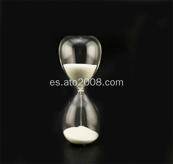 Reloj de arena de borosilicato transparente