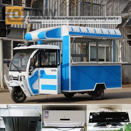 Three Wheeled Electric Dining Truck for Mobile Kitchen and Restaurant Food Truck