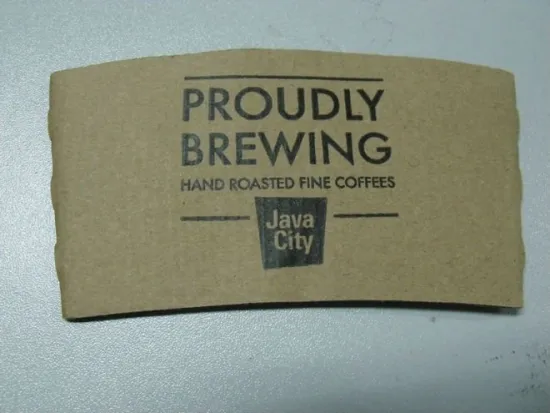 corrugated kraft paper coffee cup sleeve